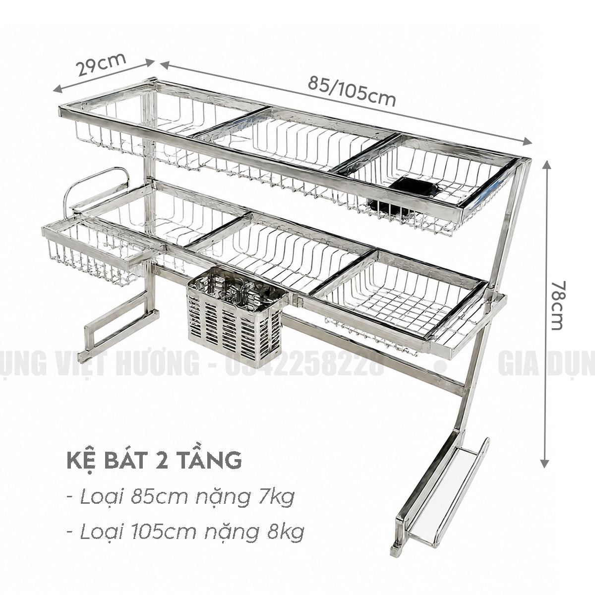 Giá Bát Di Động - 2 Tầng