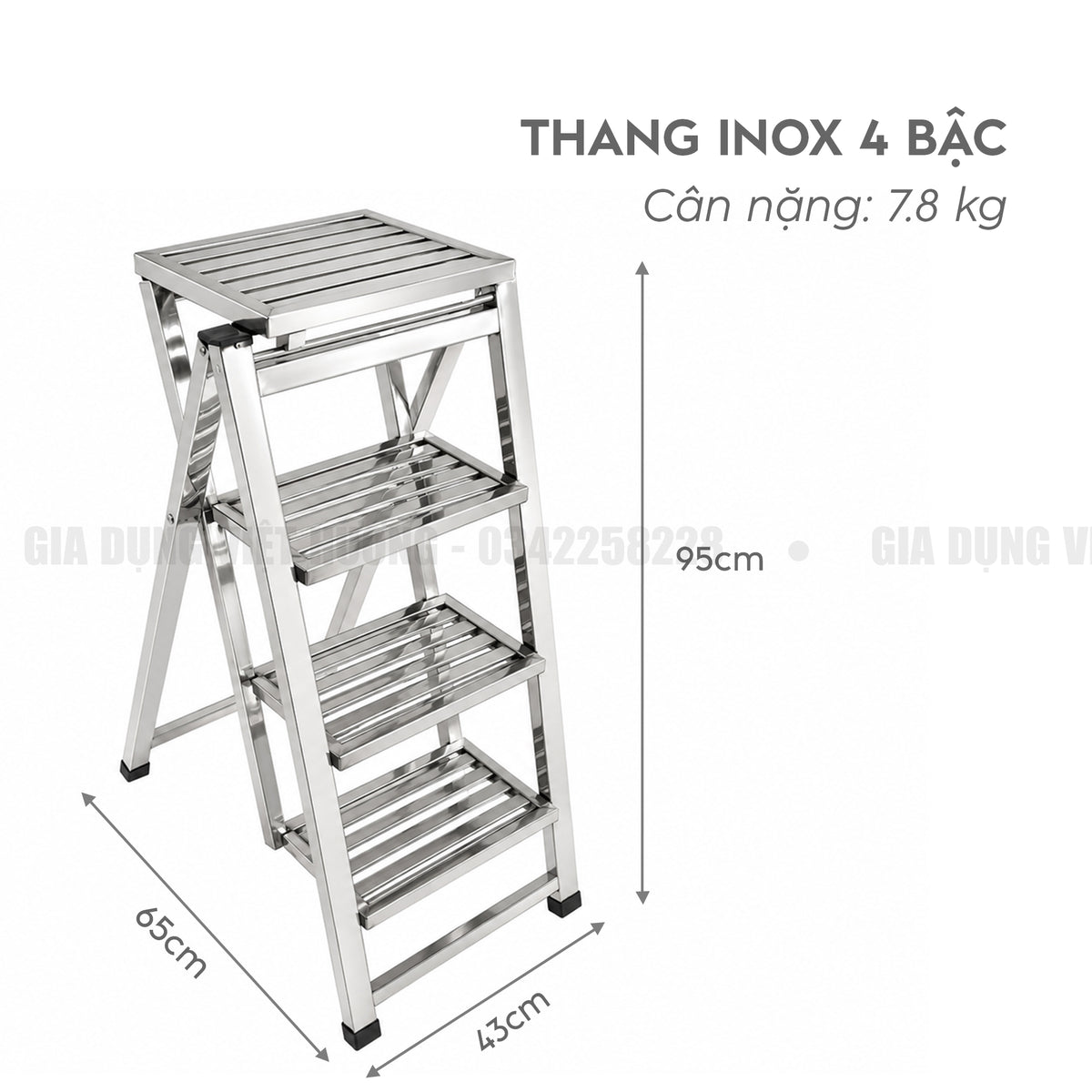 Thang Vuông Inox - 4 Bậc