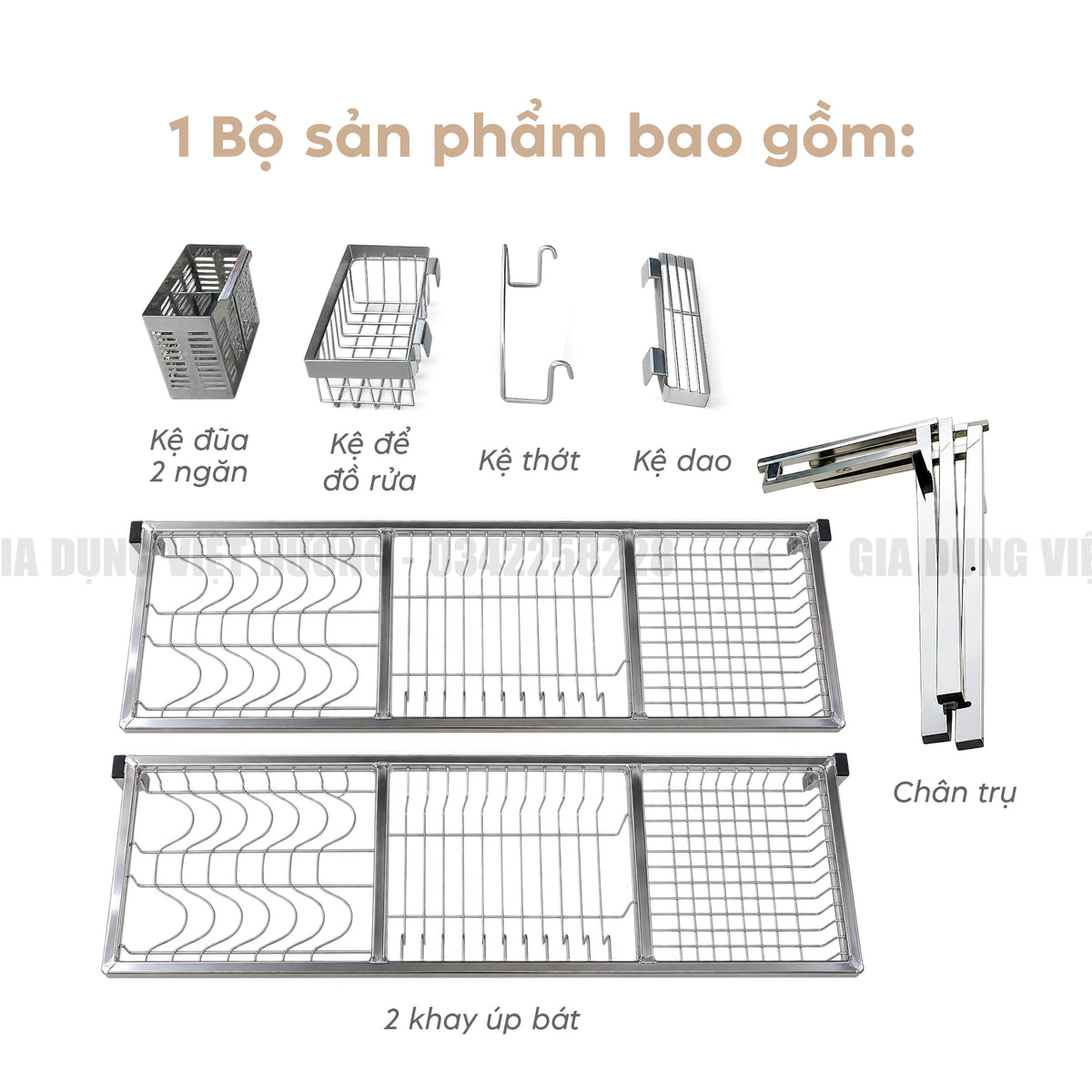 Giá Bát Di Động - 2 Tầng